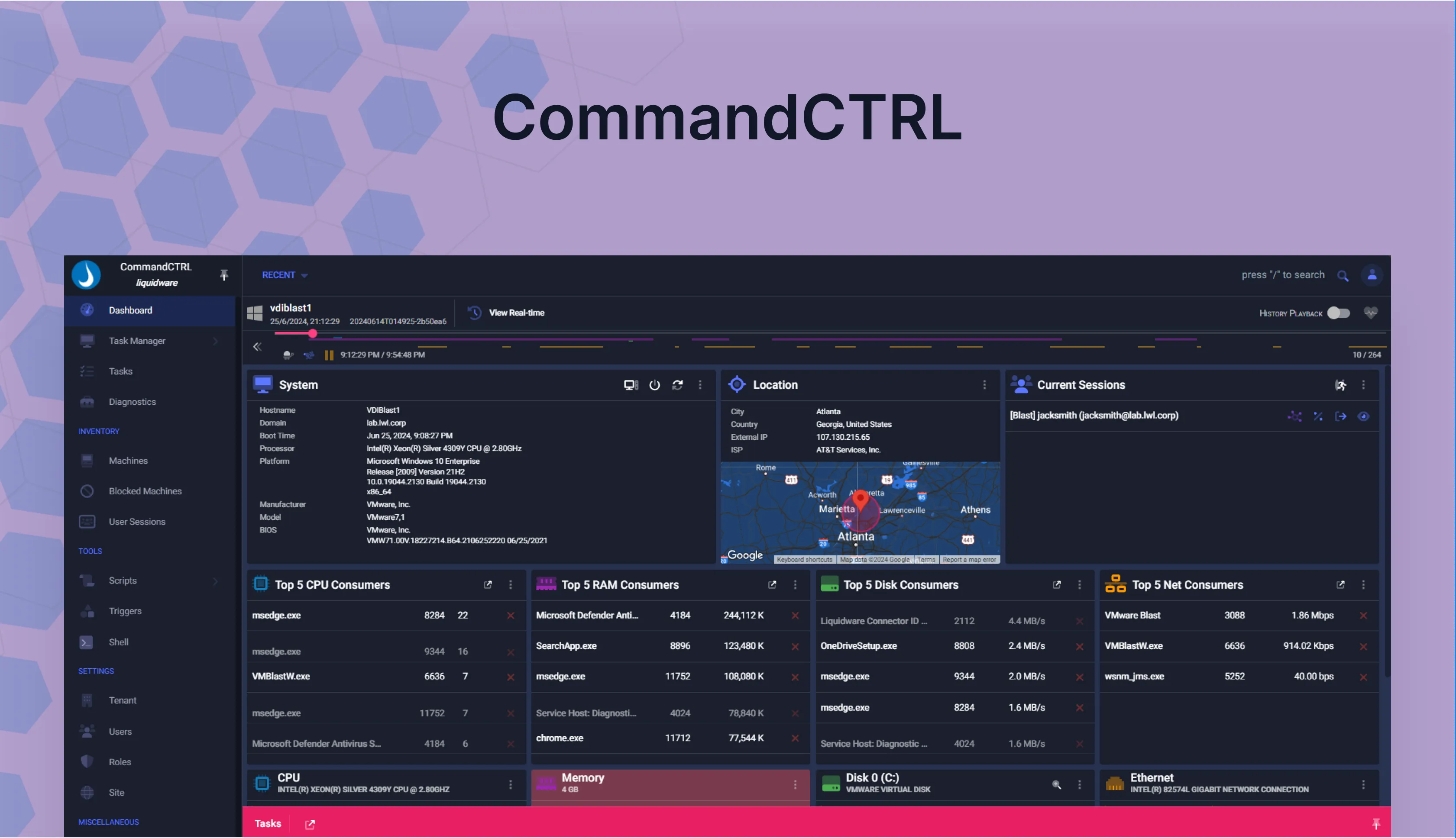 CommandCTRL&nbsp;is a SaaS platform that gives IT teams real-time visibility, diagnostics, and remediation across all desktops — whether physical, virtual, or cloud.