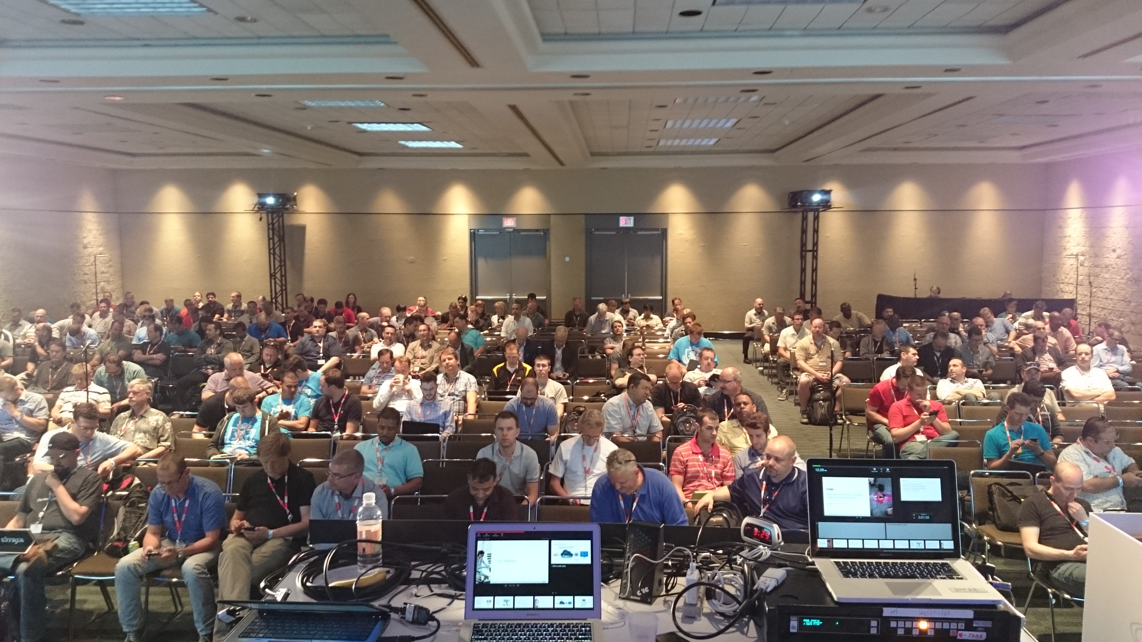 The Audience Filling in prior to the session.